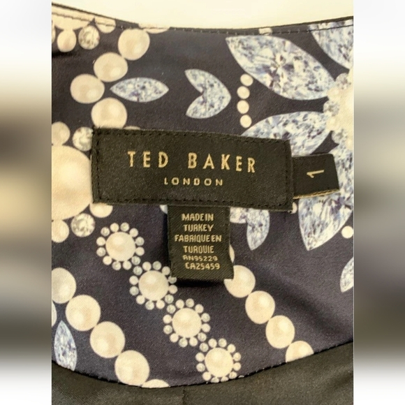 New W Tags! TED BAKER Elegant Taylored Black Dress with Front Zipper - Picture 5 of 12